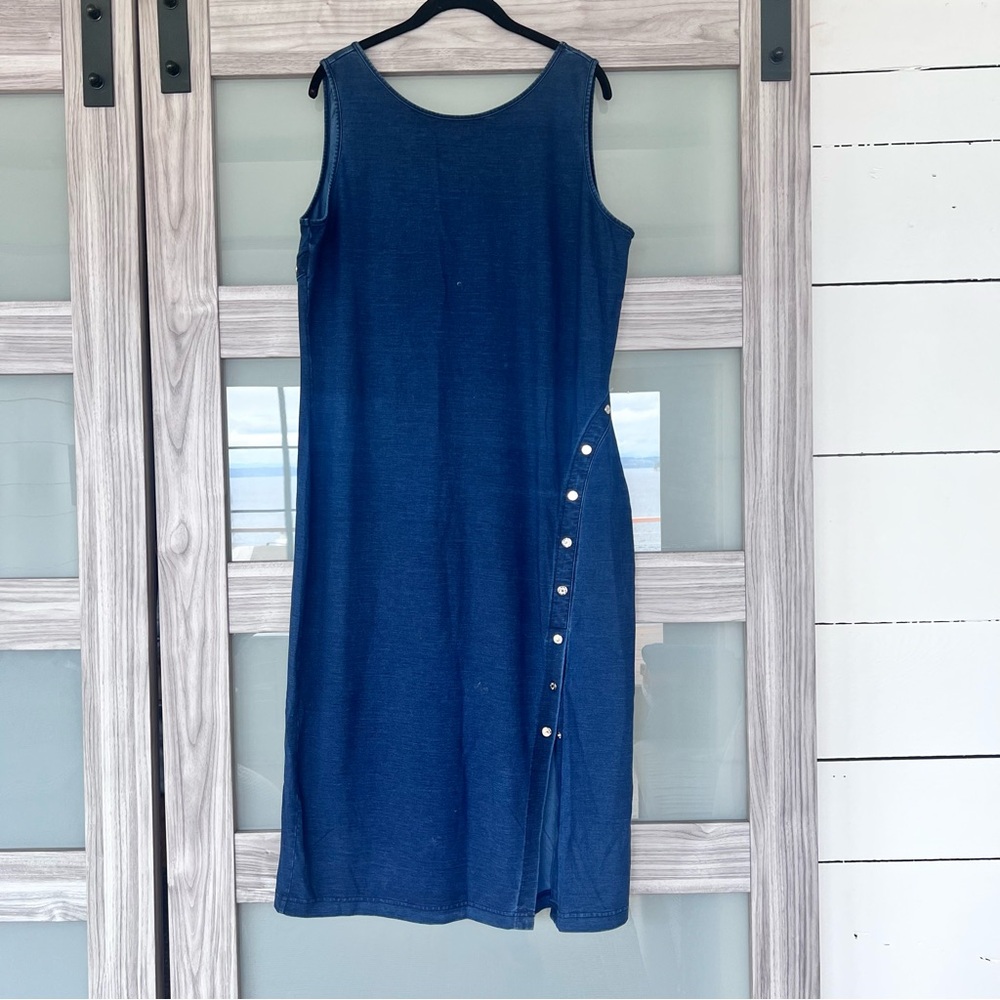 White House Black Market Blue Sheath Midi Dress